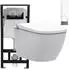 Bernstein Dusch-WC PRO+ 1104 Komplettset mit Vorwandelement G3004A, Betätigungsplatte schwarzes Glas (PRO+ 1104)