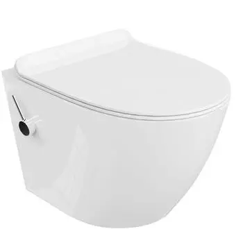 Lavita Salto Wand-WC randlos mit Bidet-Funktion, weiß glänzend, 370x490x395mm