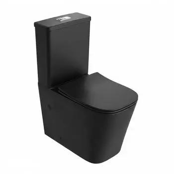 Lavita Tryton Stand-WC Komplett-Set, Keramik, schwarz