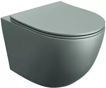 Lavita Sinto Grey Wand-WC spülrandlos mit Absenkautomatik, grau (141900)