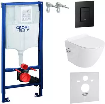 Lavita Solido 3in1 Vorwandelement mit Wand-WC Salto, spülrandlos, weiß, SoftClose (Solido 3in1)