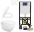 Creavit Wand-WC Komplettset weiß, Keramik, Softclose, Unterputz-Spülkasten 3/6L (CRV-TP325-0000-SET)
