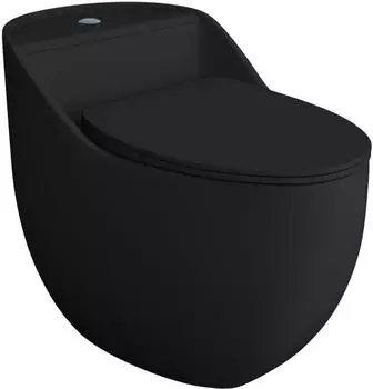 Lavita Silia Stand-WC Komplett-Set, einteilig, schwarz