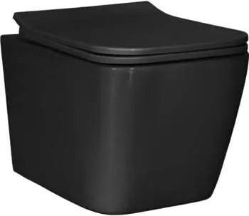 vidaXL Wand-WC aus Keramik, schwarz