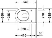 Starck 3 - Wandklosett Mit Wc-sitz Softclose, Alpinwei&szlig; 42000900a1 - Duravit