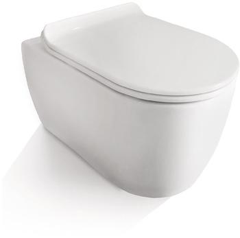 NEG Hänge-WC Uno11RK SlimLine (Tiefspüler/randlos/kurz) Toilette ohne Unterspülrand mit Duroplast Soft-Close-Deckel und Nano-Beschichtung
