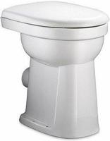 Geberit Renova Comfort Stand-WC Flachsp&uuml;ler erh&ouml;ht, Abgang horizontal, wei&szlig;