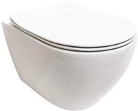 ADOB Tiefsp&uuml;l-WC Set, Sp&uuml;lrandlos, inkl. Slim-WC-Sitz und Schallschutzmatte