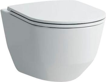 Laufen Pro Wand-Tiefspül-WC L: 53 B: 36 cm, spülrandlos, mit WC-Sitz weiß H8669570000001