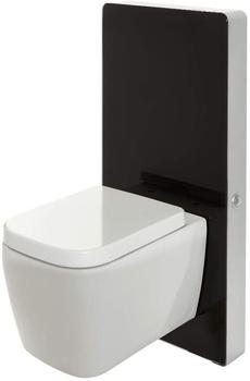 Hudson Reed Milton Wand-WC inkl. Sanitärmodul mit Sensor-Spülung H 1000mm Schwarz