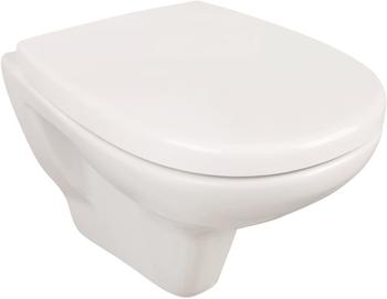 SANITOP-WINGENROTH aquaSu® Wand-WC kiSa, Tiefspüler, Weiß, Duroplast WC-Sitz, Mit Absenkautomatik, Mit