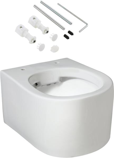 WELLTIME Tiefspül-WC New Trento, Toilette spülrandlos, Tiefspüler
