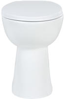 vidaXL Randloses WC 7 cm Extra H&ouml;he Soft-Close Keramik Wei&szlig;