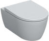 Wand-Tiefspül-WC Set mit WC-Sitz „iCon“ geschlossene Form 36 × 37,5 × 53 cm,
