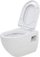 vidaXL Wand-WC Keramik Wei&szlig;