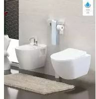 Aloni Sp&uuml;lrandloses Wand H&auml;nge WC Sp&uuml;lrandlos Toilette Bidet Taharet Rimless Taharet WC