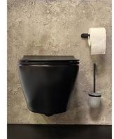 Aloni Hänge-WC spülrandlos Taharet/Dusch-WC Kalt-/Warmwasserarmatur schwarz (AL66700)