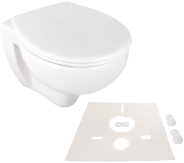 Calmwaters Komplett-Set spülrandloses WC weiß (99000258)