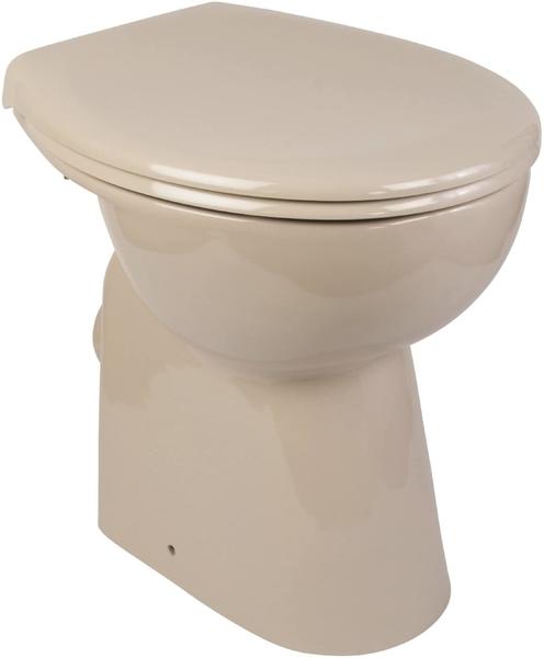SANITOP-WINGENROTH aquaSu® Stand-WC-Set +7 cm | Spülrandlos | Erhöhtes Komfort WC | Inklusive WC-Sitz mit