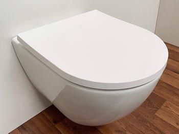 adob Tiefspül-WC, mit passendem WC-Sitz und Absenkautomatik weiß
