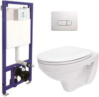 Belvit H&auml;nge Wand WC mit Sp&uuml;lkasten, Vorwandelement, Schallschutz und