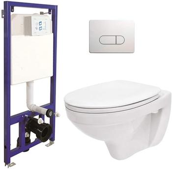 Belvit WC-Vorwandelement Wand WC SET WC-Sitz Soft Close Komplettset Spülkasten NEU