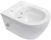 Sp&uuml;lrandloses H&auml;nge Wc Mit Integrierter Kalt- Und Warmwasserarmatur Und