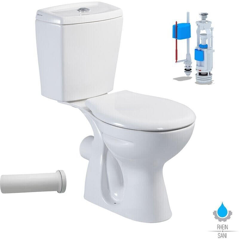 EGE StandWC mit Taharet Bidet Funktion und Spülkasten Test Black