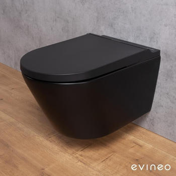 Evineo ineo3 Wand-Dusch-WC soft schwarz matt (BE0603BM)