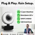 TronicXL Webcam Full HD 1080p mit Ringlicht, Autofokus, 2 Mikrofone (TR-WEB-1)