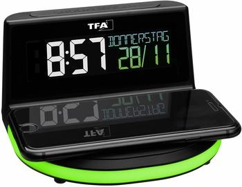 TFA Dostmann Charge-IT Wireless Digitalwecker mit kabelloser Ladestation schwarz (60.2028.01)