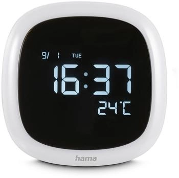 Hama Bora Bora Wecker mit Nachtlicht, dimmbar, wei&szlig; (00185862)
