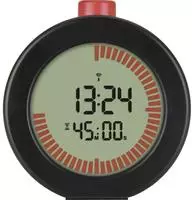TFA Dostmann 60.2569.01 Funk Wecker Schwarz, Rot Alarmzeiten 1 1 Timerzeit, Gro&szlig;es