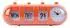 Karlsson Retro Tube Calendar Flip Wecker, leuchtendes Orange (KA6045OR)