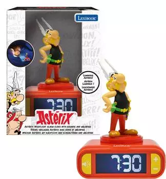 Lexibook Astérix 3D-Wecker mit Nachtlicht und Soundeffekten (RL800AX2)