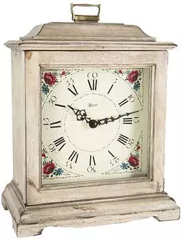 Hermle Tischuhr 22915-V62114 Quarz, Vintage Floral, weiß (HE 22915-V62114)