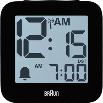 Braun BC 25 BP-DCF Funk-Wecker digital, schwarz, Sprachansage (60077)