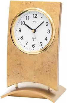 AMS 5157 Funktischuhr Holzgehäuse antikmessing (5157)