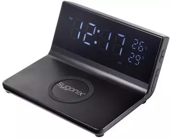 Sygonix Alarm Clock with Wireless Charger Ladestation 15W (SY-5459860)