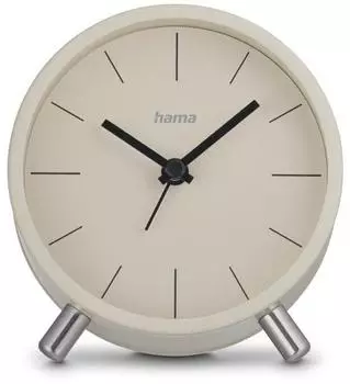 Hama Flores Funkwecker analog, lautlos, grau/beige (00222229)