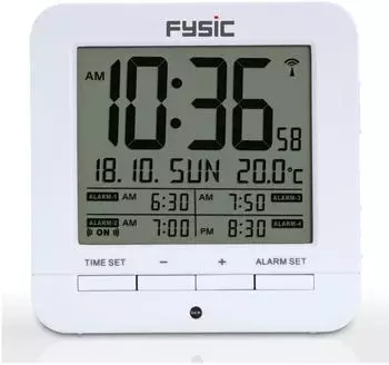 Fysic FKW-8 Digitaler Wecker mit Temperaturanzeige, DCF-Signal (FKW-8)