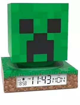 Kids Licensing Minecraft 3D-Lampe mit Wecker (MIN3020)
