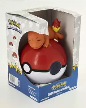 Teknofun Pokémon Pokeball Glumanda Wecker mit Leuchtfunktion, 18cm