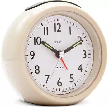 Acctim Grace Analoger Wecker, lautlos, beige (16297)