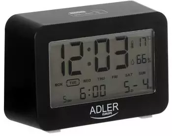 Adler AD 1196B Digitaler Wecker, batteriebetrieben, 3 Alarme, Hintergrundbeleuchtung (AD 1196B)