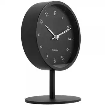 Karlsson Stark Tischuhr Eisen matt schwarz, &Oslash;15cm (KA5951BK)
