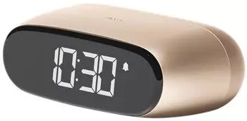 Lexon MINUT Mini-Wecker LCD, Aluminium, gold (LR154D)