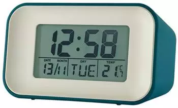 Acctim Alta Retro Digitaler Wecker, Innentemperatur, storm blue (15869)
