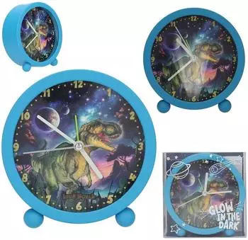 Depesche Dino World Galaxy Wecker, blau, Kinder (13313)