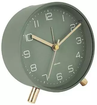 Karlsson Lofty Wecker rund, Eisen, grün, Ø11cm (5752GR)
